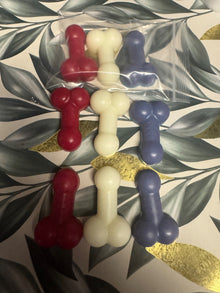 Shea Butter Soap RED/WHITE/BLUE (3) penis shape - Create Marketplace