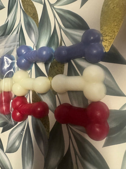 Shea Butter Soap RED/WHITE/BLUE (3) penis shape - Create Marketplace