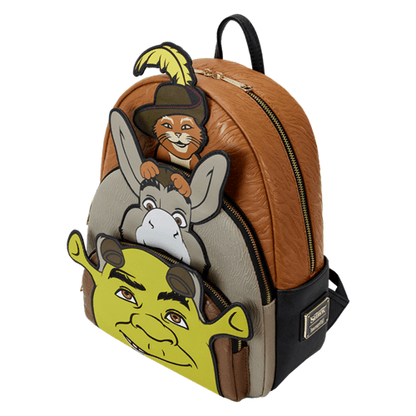 Shrek, Donkey, & Puss in Boots Trio Exclusive Triple Pocket Mini Backpack - Create Marketplace