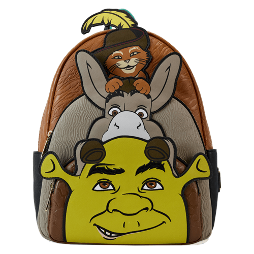 Shrek, Donkey, & Puss in Boots Trio Exclusive Triple Pocket Mini Backpack - Create Marketplace