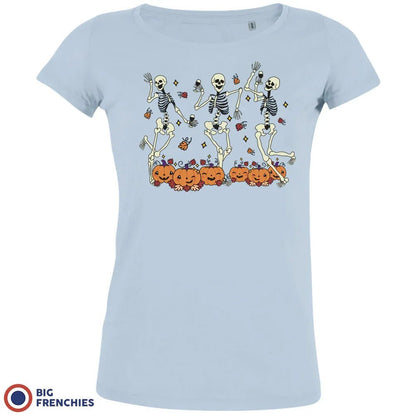 Skeleton Friends Dance Halloween Women's Organic Cotton Tee - Create Marketplace