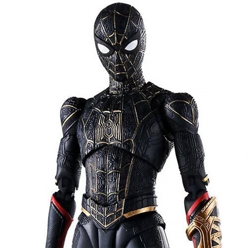 Spider-Man: No Way Home Spider-Man Black and Gold Suit S.H.Figuarts Action Figure - Create Marketplace