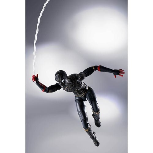 Spider-Man: No Way Home Spider-Man Black and Gold Suit S.H.Figuarts Action Figure - Create Marketplace