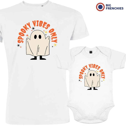 Spooky Vibes Only Halloween Dad and Child Organic Cotton family Set (Set of 2) - Create Marketplace