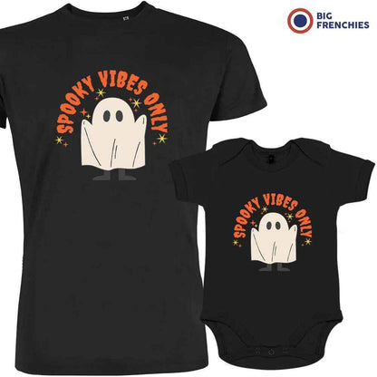Spooky Vibes Only Halloween Dad and Child Organic Cotton family Set (Set of 2) - Create Marketplace