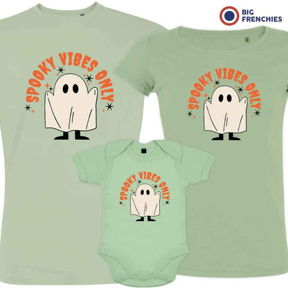 Spooky Vibes Only Halloween Matching Organic Cotton Family Set (Set of 3) - Create Marketplace