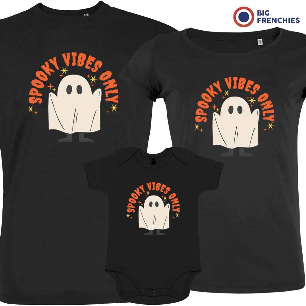 Spooky Vibes Only Halloween Matching Organic Cotton Family Set (Set of 3) - Create Marketplace