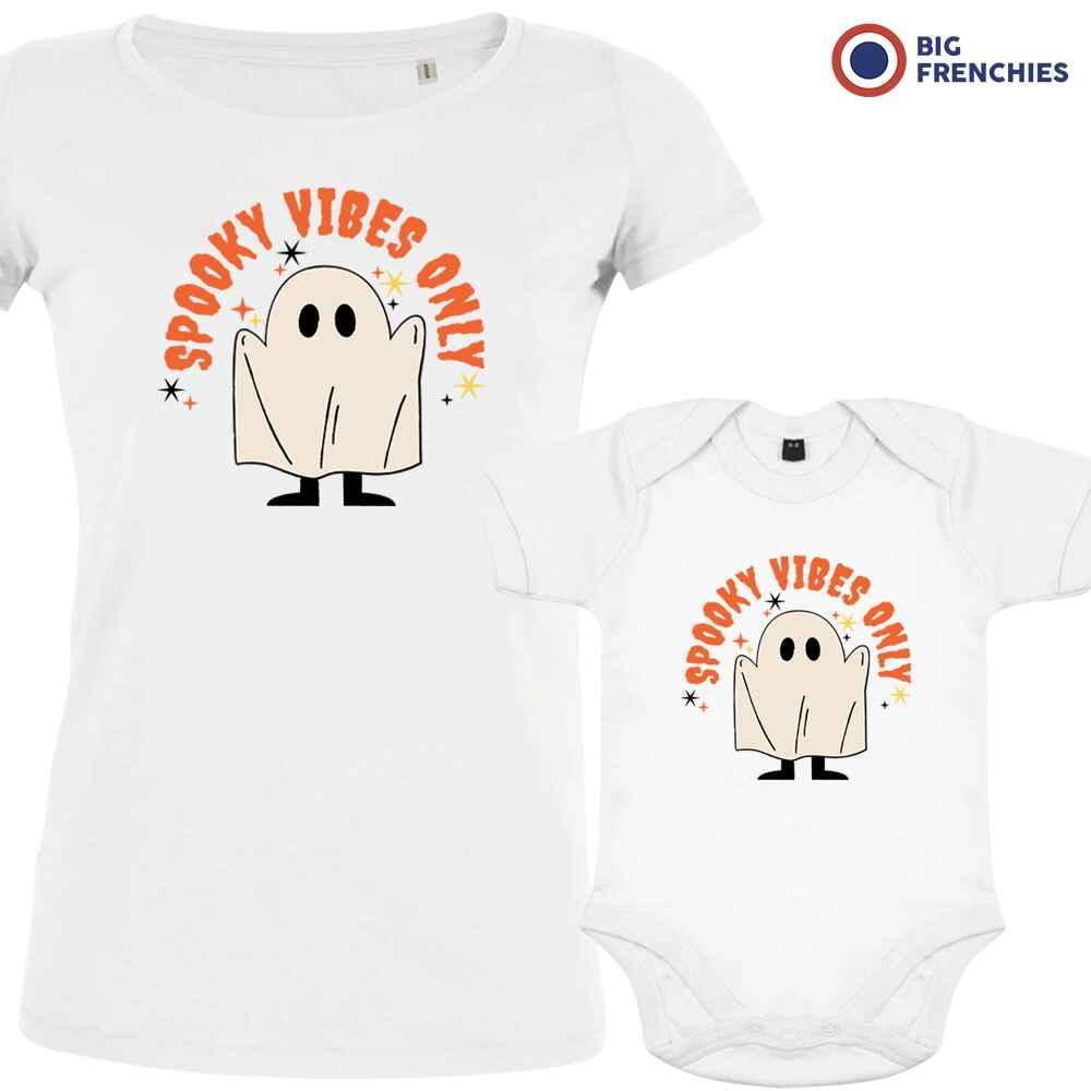 Spooky Vibes Only Halloween Mom and Child Organic Cotton family Set (Set of 2) - Create Marketplace