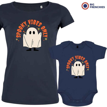 Spooky Vibes Only Halloween Mom and Child Organic Cotton family Set (Set of 2) - Create Marketplace