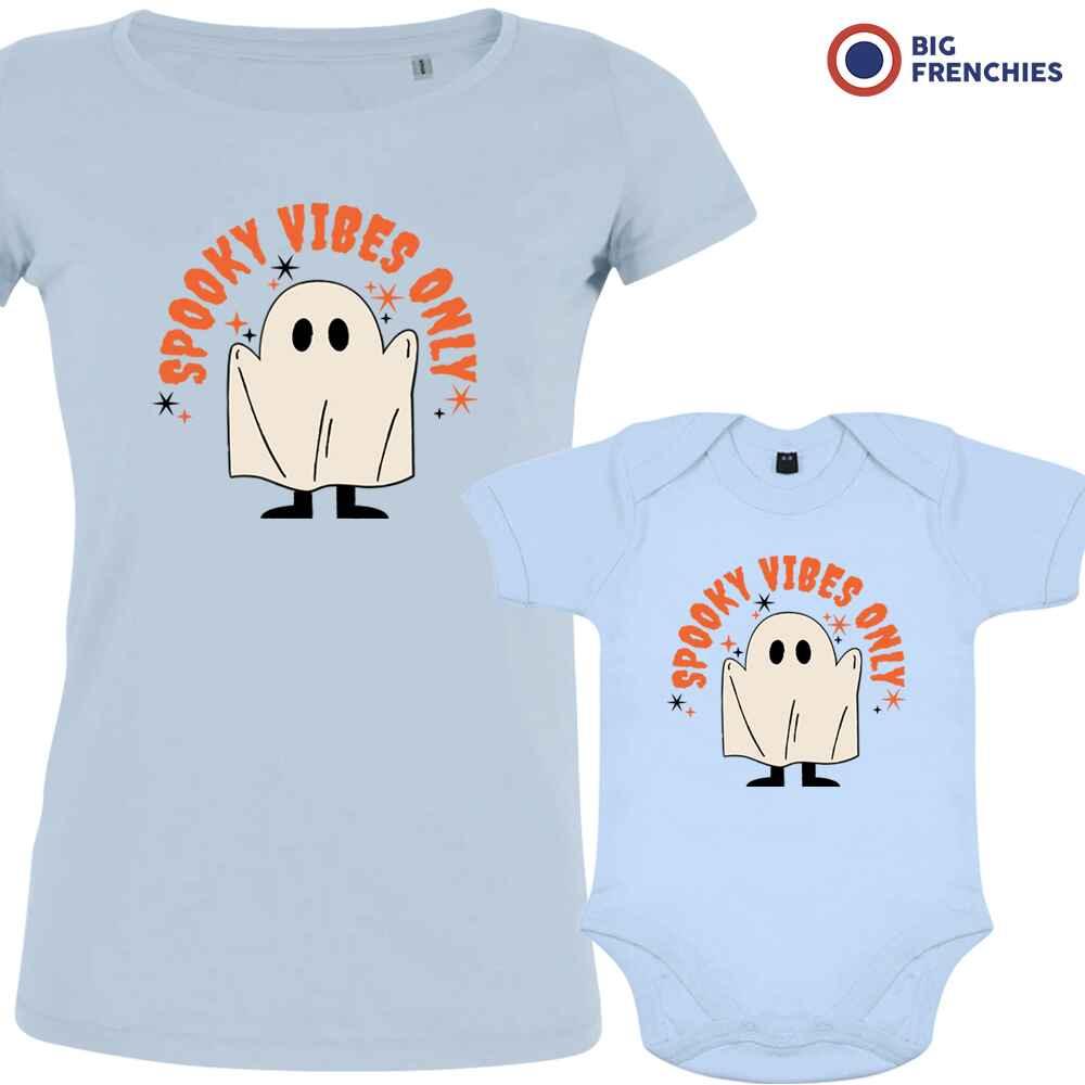 Spooky Vibes Only Halloween Mom and Child Organic Cotton family Set (Set of 2) - Create Marketplace