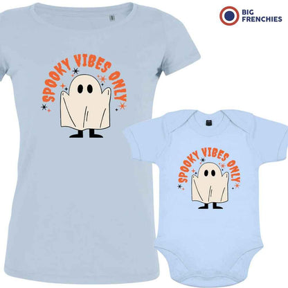 Spooky Vibes Only Halloween Mom and Child Organic Cotton family Set (Set of 2) - Create Marketplace