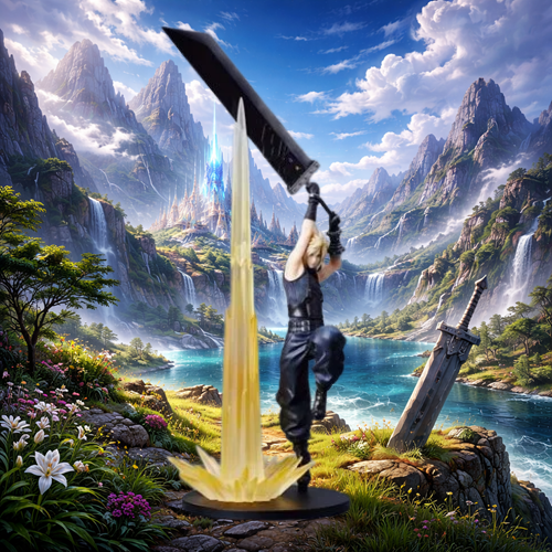 Square Enix Final Fantasy VII Rebirth Cloud Strife Statuette - Create Marketplace