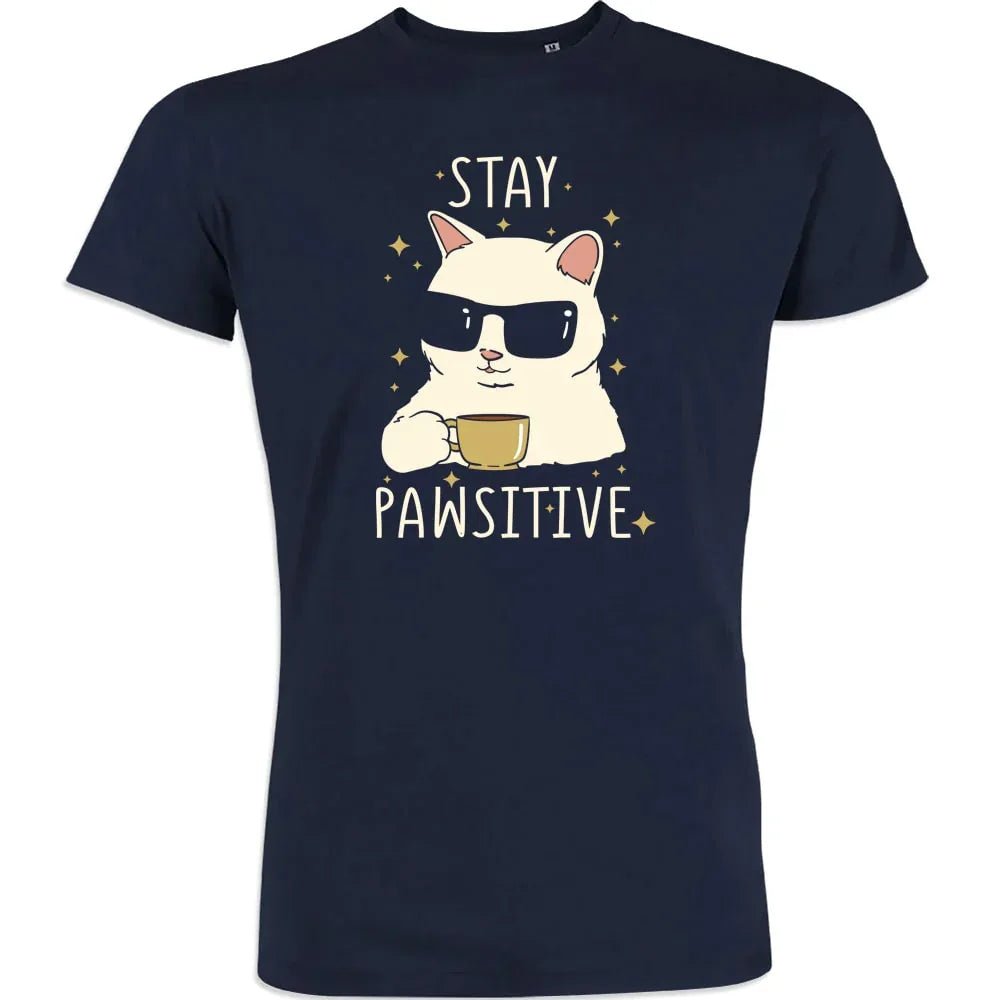 Stay Positive Men's Organic Cotton Tee - Create Marketplace