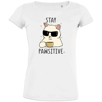 Stay Positive Women's Organic Cotton Tee - Create Marketplace