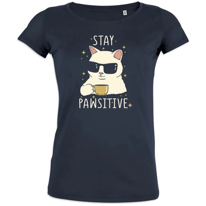 Stay Positive Women's Organic Cotton Tee - Create Marketplace
