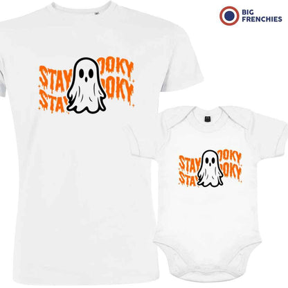 Stay Spooky Halloween Dad and Child Organic Cotton family Set (Set of 2) - Create Marketplace