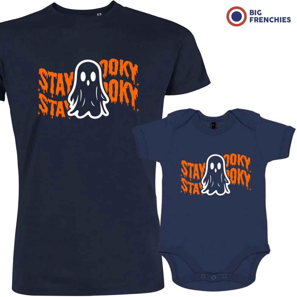 Stay Spooky Halloween Dad and Child Organic Cotton family Set (Set of 2) - Create Marketplace