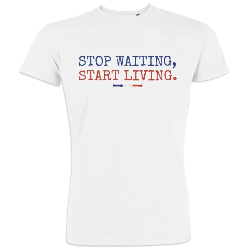 Stop Waiting Start Living Men's Organic Cotton Tee - Create Marketplace