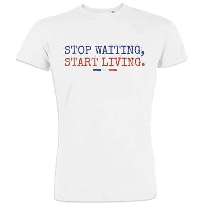 Stop Waiting Start Living Men's Organic Cotton Tee - Create Marketplace
