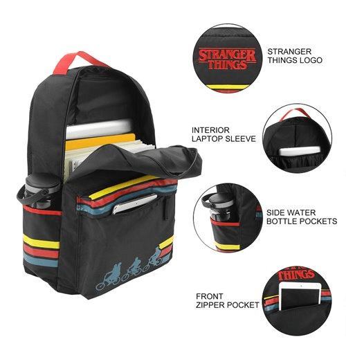 Stranger Things Bike Ride Printed Backpack - Create Marketplace