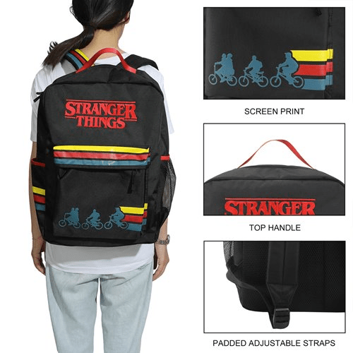 Stranger Things Bike Ride Printed Backpack - Create Marketplace