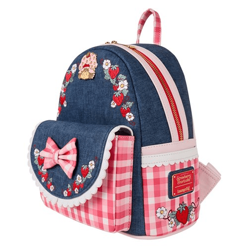 Strawberry Shortcake Denim Gingham Mini-Backpack - Create Marketplace