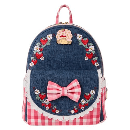 Strawberry Shortcake Denim Gingham Mini-Backpack - Create Marketplace