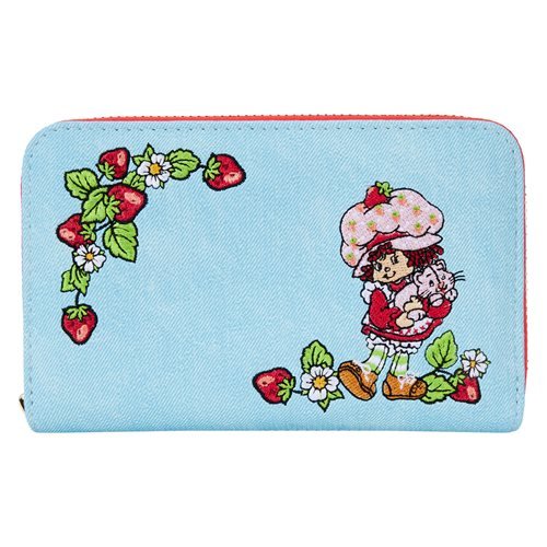 Strawberry Shortcake Denim Plaid Zip-Around Wallet - Create Marketplace