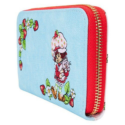 Strawberry Shortcake Denim Plaid Zip-Around Wallet - Create Marketplace