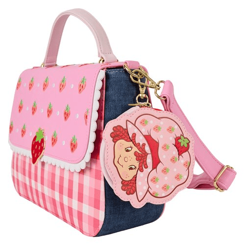 Strawberry Shortcake Gingham Crossbody Bag With Coin Bag - Create Marketplace