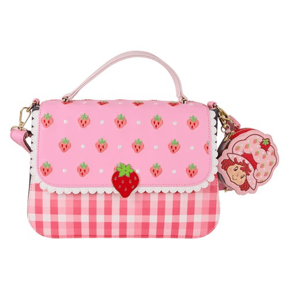Strawberry Shortcake Gingham Crossbody Bag With Coin Bag - Create Marketplace
