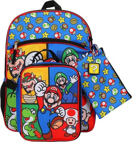 Super Mario Bros. Icons Backpack 5-Piece Set - Create Marketplace