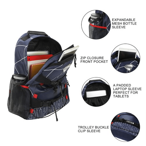 Superman Lightning Pattern Backpack - Create Marketplace