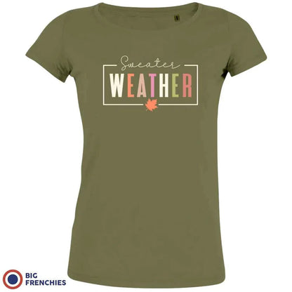 Sweater Weather Women's Organic Cotton Tee - Create Marketplace