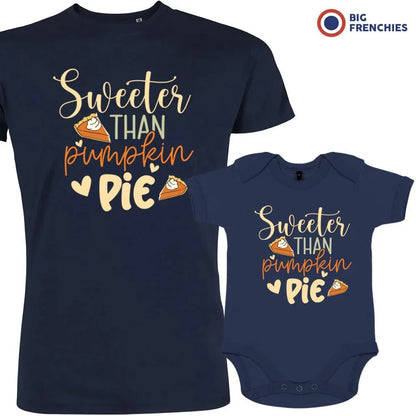 Sweeter Than Pumpkin Pie Dad and Child Organic Cotton family Set (Set of 2) - Create Marketplace