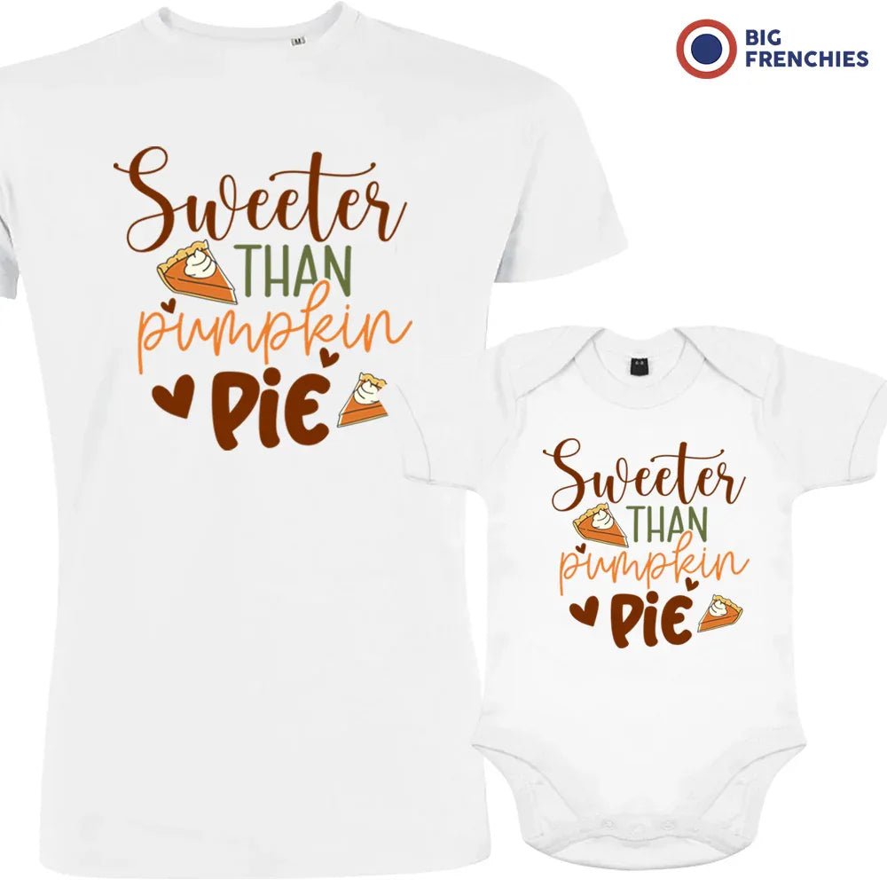 Sweeter Than Pumpkin Pie Dad and Child Organic Cotton family Set (Set of 2) - Create Marketplace