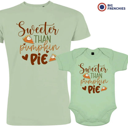 Sweeter Than Pumpkin Pie Dad and Child Organic Cotton family Set (Set of 2) - Create Marketplace