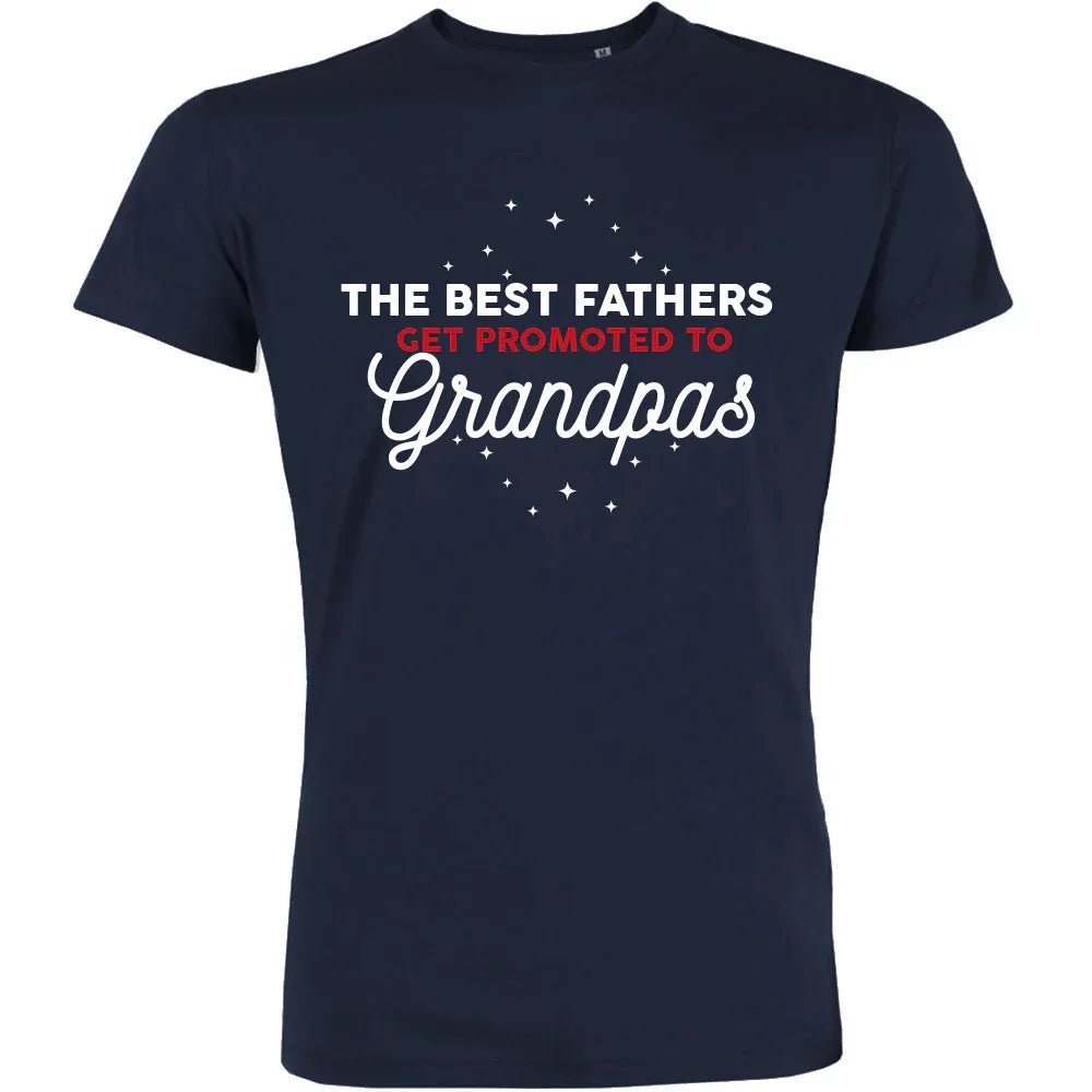 The Best Fathers Get Promoted To Grandpas Men's Organic Tee - Create Marketplace