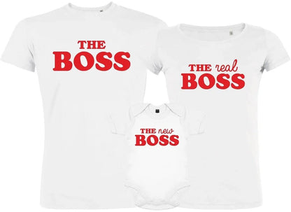 The boss The real boss The New Boss Matching Family Organic Tees (Set of 3) - Create Marketplace