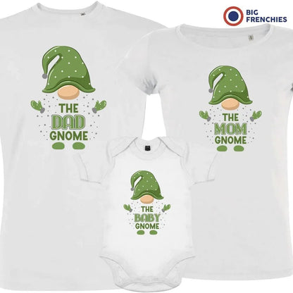 The Dad Mom & Baby Gnome Christmas Matching Family Organic Tees (Set of 3) - Create Marketplace