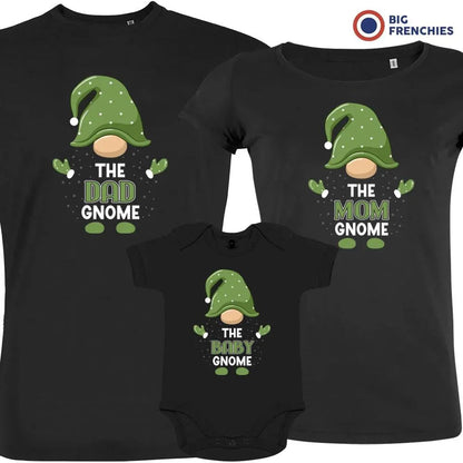 The Dad Mom & Baby Gnome Christmas Matching Family Organic Tees (Set of 3) - Create Marketplace