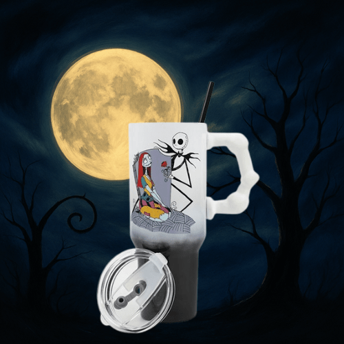 The Nightmare Before Christmas Jack and Sally 40 oz. Stainless Steel Tumbler - Create Marketplace
