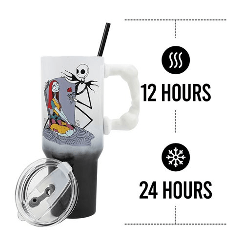 The Nightmare Before Christmas Jack and Sally 40 oz. Stainless Steel Tumbler - Create Marketplace