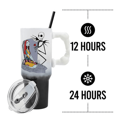 The Nightmare Before Christmas Jack and Sally 40 oz. Stainless Steel Tumbler - Create Marketplace