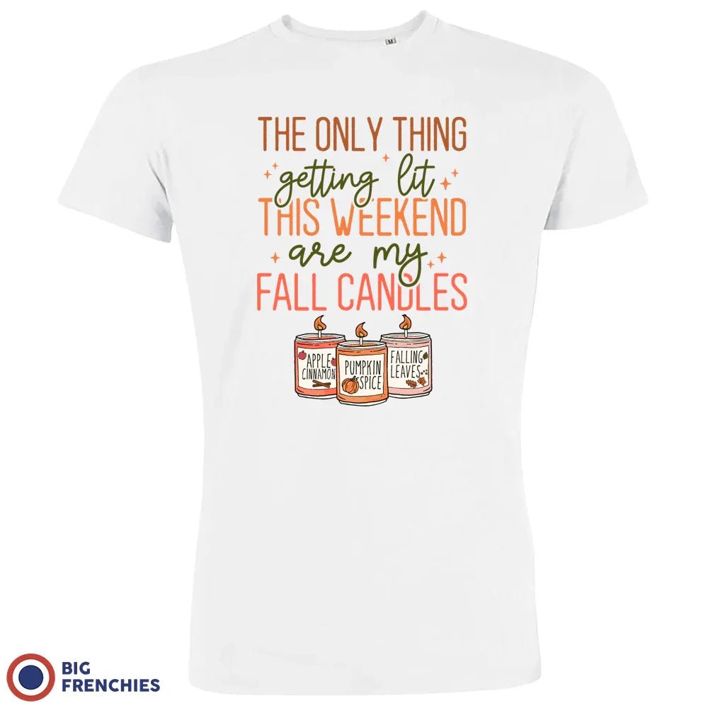 The Only Thing Getting Lit This Weekend Are My Fall Candles Men's Organic Cotton Tee - Create Marketplace
