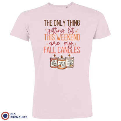 The Only Thing Getting Lit This Weekend Are My Fall Candles Men's Organic Cotton Tee - Create Marketplace