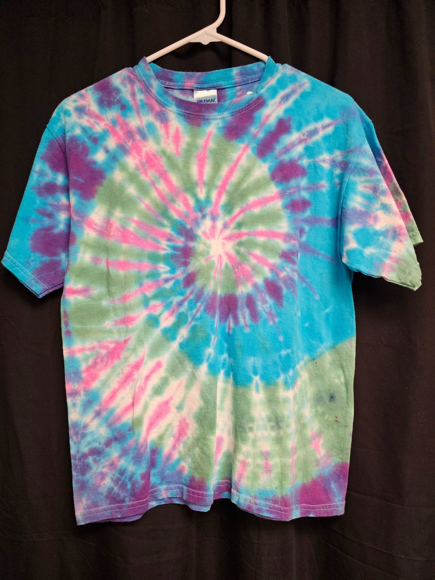 Tie dye Shirt - turquoise, sea glass and plum blossom swirl - Create Marketplace