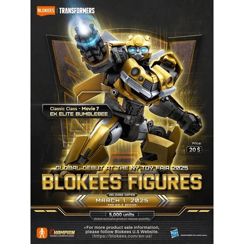 Transformers Classic Class Rise of the Beasts EX Elite Gold Plated Bumblebee Blokees Model Kit - Create Marketplace