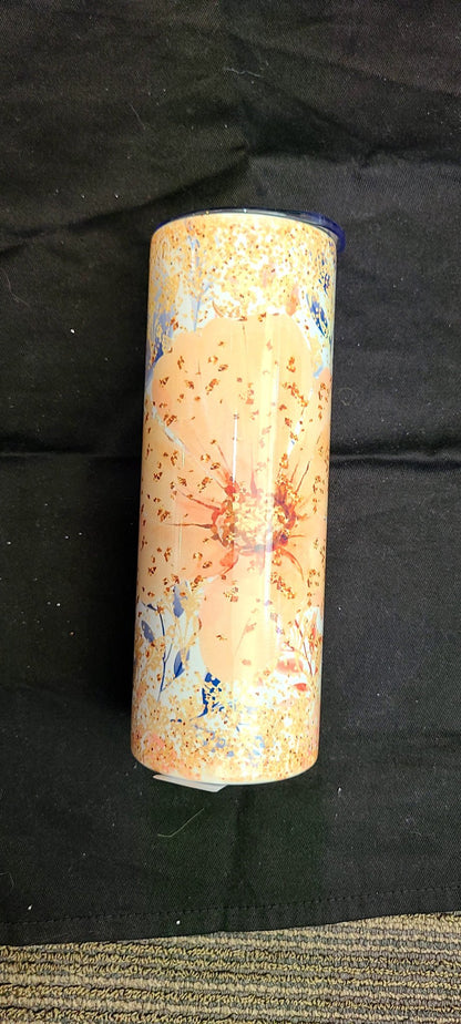 Tumbler-Floral (orange) - Create Marketplace