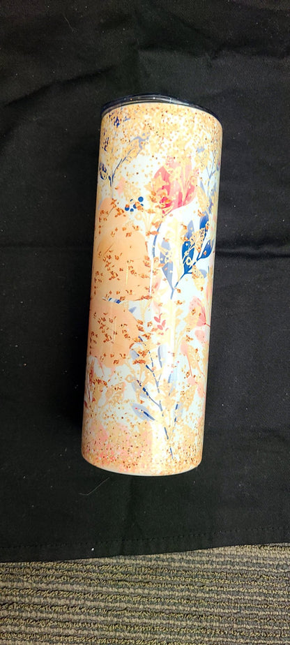 Tumbler-Floral (orange) - Create Marketplace